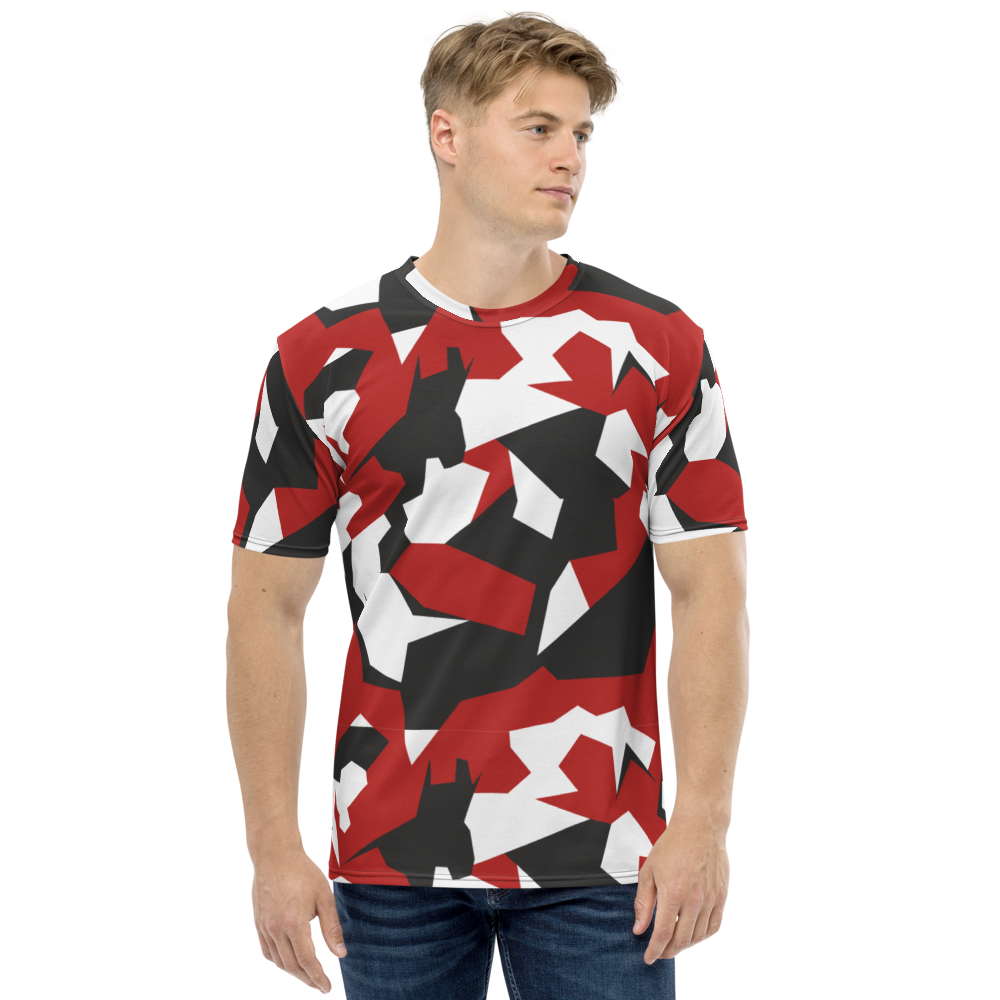 Herren-T-Shirt Swedish Camo Rot