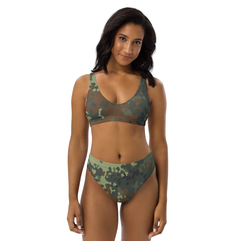 Recycelter Allover High Waist Bikini Flecktarn