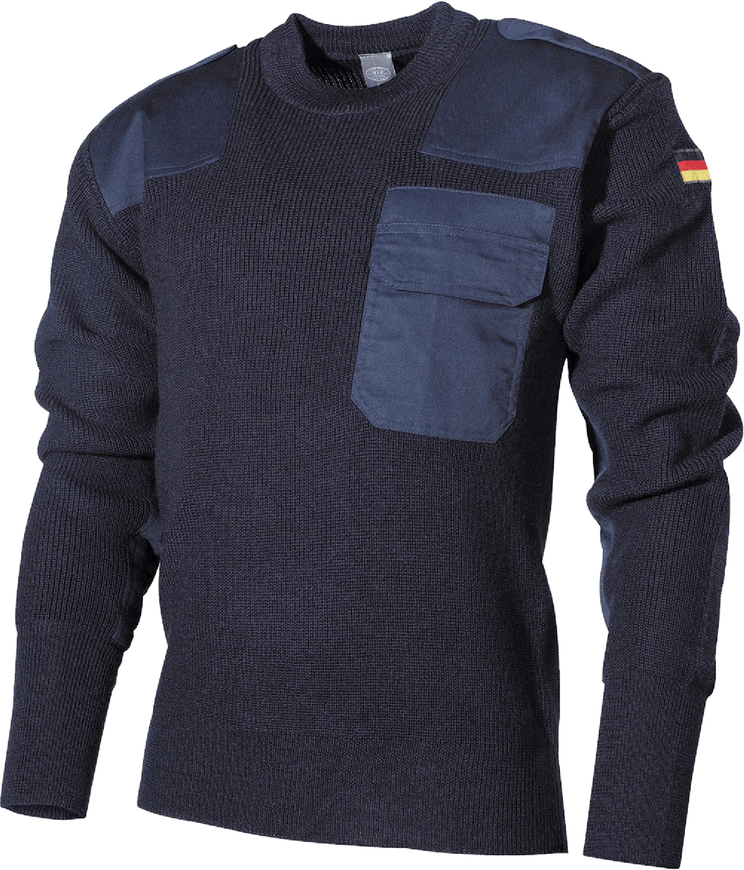 BW Pullover mit Tasche Polyacryl Blau