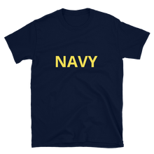 Lade das Bild in den Galerie-Viewer, T-Shirt NAVY gelb
